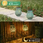 JOYCREATOR Solarlaterne 2er-Set Türkis – Marokkanische Gartenleuchten IP65 wasserdicht – Bild 2