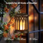 GEARLITE Solar Laternen 2er Set – Kerzenform LED Solarleuchten mit Flammeneffekt für Garten & Balkon – Bild 4
