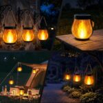 SLWOO Solar Laternen 2er Set – Realistische Flammeneffekte mit Hanfseil für Garten & Terrasse – Bild 6
