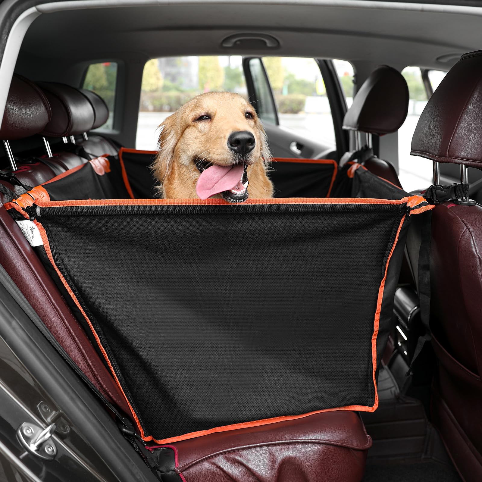 Pecute Hundeautositz Rückbank 70x50x55 cm – Wasserdicht & Kratzfest für mittlere bis grosse Hunde