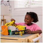 Rubble & Crew – 35 cm 2-in-1 Bagger & Planierraupe mit 4 Werkzeugen & Figur – Bild 2