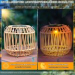 Solarlaterne Rattan 15×15×22 cm – Bohemian Außenleuchte mit Dämmerungssensor – Bild 3