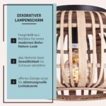 Lightbox Bambus Deckenlampe Ø 32 cm – Boho Deckenleuchte mit natürlichem Lichteffekt – Bild 5