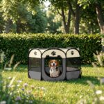 JUPPLIES Hundelaufstall 73x73x43cm – Faltbarer Laufstall aus Oxford-Gewebe für Hunde, Katzen & Kaninchen – Bild 7
