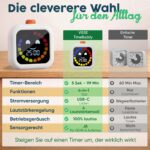 VISSE TimeBuddy Visueller Timer für Kinder – Digitale Zeitverwaltung mit Smiley-Display – Bild 8
