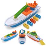 Toyland® 41cm Frachtschiff mit Kran & 6 Containern – Schwimmendes Wasserspielzeug für Kinder ab 3 – Bild 8
