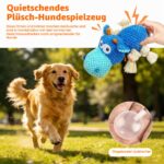 VORZOKISPL Interaktives Hundespielzeug mit Quietscher & Knisterpapier – Plüsch Kauspielzeug für Grosse Hunde – Bild 2