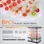 COOCHEER Dörrautomat mit 8 Etagen & Temperaturregelung 50–70°C – Profi-Dehydrator für Fleisch, Obst & Gemüse – Bild 3