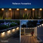 Solpex 8er Set LED Solarleuchten Außen – IP65 Wandleuchten mit Warmweiss für Garten & Terrasse – Bild 5