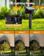 btfarm 8er Set Solarstrahler mit 72 LED – IP65 Gartenleuchten Warmweiss – Bild 4