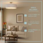 Lightbox LED Deckenlampe Ø 60 cm mit Textilschirm – Blendfreies Licht für Wohnzimmer & Schlafzimmer – Bild 6