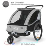 Tiggo VS 2-in-1 Kinderfahrradanhänger & Kinderwagen – für 1–2 Kinder bis 40 kg – Bild 2