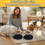 Staranry Erhöhter Katzennapf 2er Set – Keramik mit Metallständer & Silikon-Unterlage – Bild 6