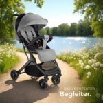 tectake® Buggy Kinderwagen 0–3 Jahre – Faltbarer Reisebuggy mit Sonnenverdeck & 5-Punkt-Gurt – Bild 2