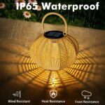 KagoLing 2er Set Solarleuchten Hängend IP65 – Dekorative Gartenbeleuchtung für Terrasse & Balkon – Bild 6