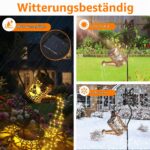 GuKKK Solar Gießkanne Lichterkette – Romantische Gartendeko mit LED Glaskugel & Schäferhaken – Bild 4