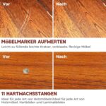 NYBQ Laminat Reparaturset 24-tlg mit Schmelzwerkzeug – Hartwachs für Böden & Möbel – Bild 5
