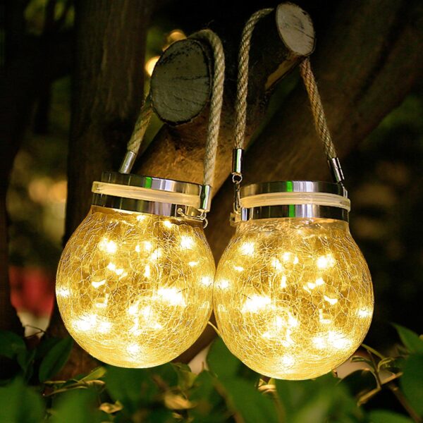 2er Set Diealles Shine Solarlaterne mit 30 LEDs – IP65 Gartenleuchte Warmweiss