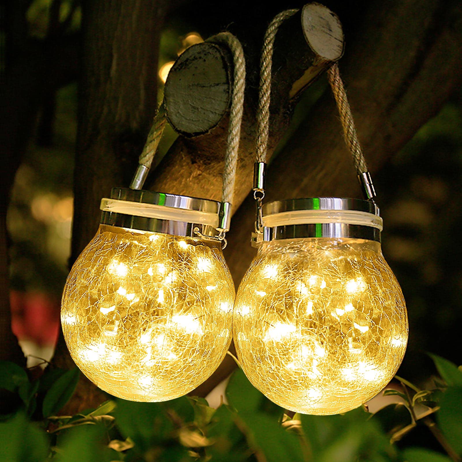 2er Set Diealles Shine Solarlaterne mit 30 LEDs – IP65 Gartenleuchte Warmweiss