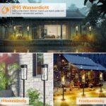 Nigecue 4er Set Vintage Solarleuchten – Warmweisses Gartenlicht mit 800mAh Akku & IP65 – Bild 4