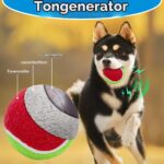 Ousiya Quietschende Tennisbälle für Hunde – 12er-Pack mit Netzbeutel, 6,5 cm – Bild 3