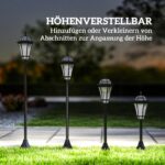 Outsunny Solar Gartenlaterne 2er Set 129 cm – LED Wegeleuchte mit 6h Laufzeit IP44 – Bild 5