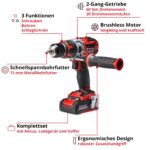 Einhell TP-CD 18 Li-i BL Akkuschrauber – 18 V Brushless Schlagbohrschrauber mit 60 Nm – Bild 4