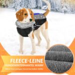 Nasjac Winter Hundemantel mit abnehmbarem Geschirr – Wasserdicht & warm für alle Grössen – Bild 3