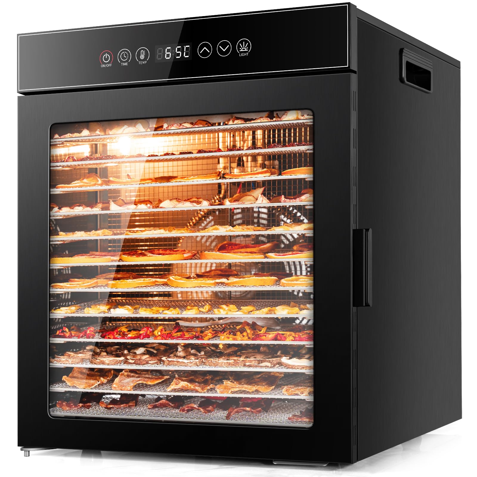 Kwasyo Dörrautomat 12 Etagen Edelstahl – Profi-Dörrgerät mit 900W & 24h Timer