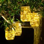 SUNACE 4er Set Solar Laternen mit 30 LED – Hängeleuchten für Garten & Balkon