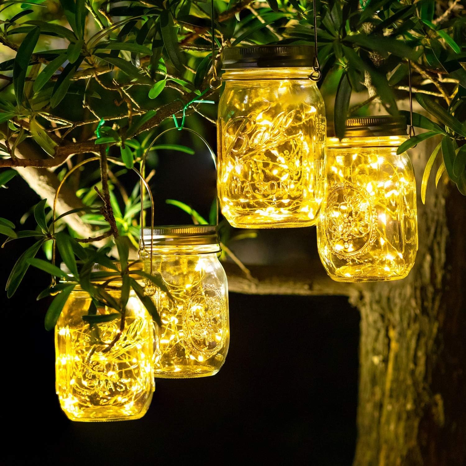 SUNACE 4er Set Solar Laternen mit 30 LED – Hängeleuchten für Garten & Balkon
