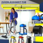 MASKO® Industriestaubsauger 2300W Nass-Trocken mit Push&Clean – Edelstahl Profi-Sauger – Bild 5