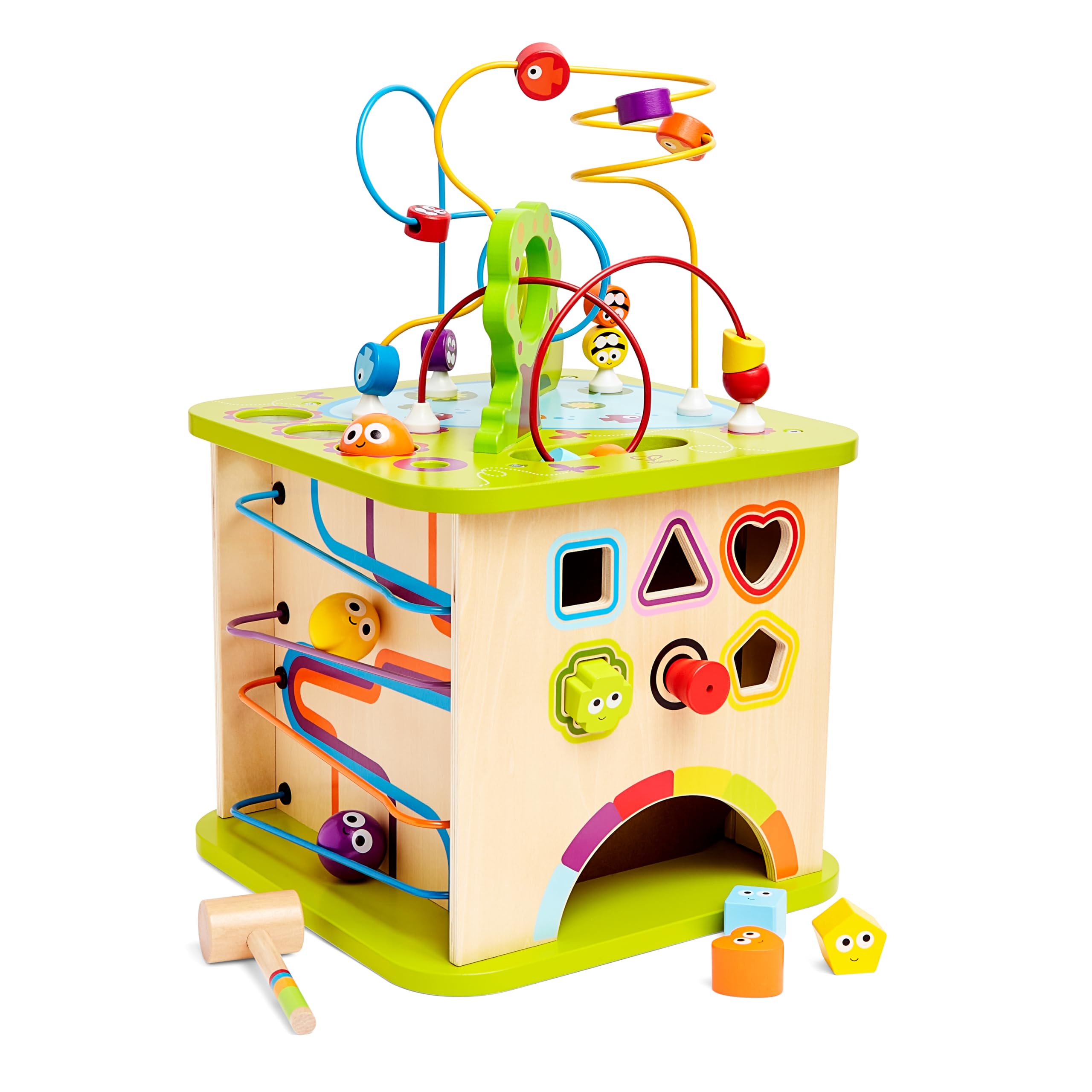Hape Motorikwürfel «Kleine Tierchen» – Holz-Lernspielzeug für Kinder ab 1 Jahr