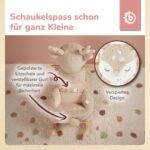Bieco Plüsch Schaukeltier Reh 60 cm – Schaukel mit Sicherheitsgurt für Babys ab 9 Monaten – Bild 3