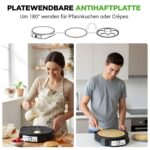 NutriChef Crepes Maker 32 cm mit abnehmbarer Wendeplatte – Profi-Crepes-Maker für zuhause – Bild 4