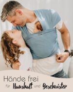Hoppediz Elastisches Babytragetuch 4,60 m – Bio-Baumwolle für Neugeborene ab Geburt – Bild 5