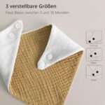 Bearmoss 8er-Pack Baby Lätzchen Dreieckstuch – 100% Musselin-Baumwolle mit verstellbaren Druckknöpfen – Bild 5