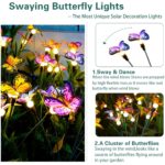 VEEKAY Solar-Schmetterlingsleuchten 4er Set mit 24 LED – IP65 Wasserdicht für Garten & Terrasse – Bild 5