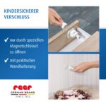reer Magnetschloss 4er Set – Unsichtbare Kindersicherung für Schränke & Schubladen – Bild 4