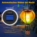 IEEILULU 2er Set Solar-Heissluftballon mit Flammeneffekt – Gartendeko für Aussen – Bild 5