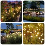 Jsdoin Solar Firefly Gartenlicht 4er Set – Wasserdichte Gartendekorationleuchten für Aussen – Bild 7