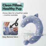 POMESEA Hundekissen L Blau – Orthopädisches U-förmiges Hundebett mit Memory-Foam – Bild 7