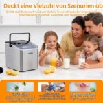 GUIVACI Eiswürfelmaschine mit Selbstreinigung – 12 kg/24h, tragbar mit Griff – Bild 3