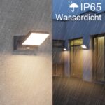 Klighten 24W LED-Aussenlampe mit Bewegungsmelder – IP65 Wandleuchte Anthrazit – Bild 5