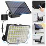 KagoLing Solarleuchte Aussen 256 LED mit Bewegungsmelder – IP65 Wandleuchte für Garten & Garage (2er Set) – Bild 9