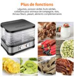 COOCHEER Dörrautomat 400W mit 8 Tabletts – Lebensmitteltrockner für Obst, Gemüse & Fleisch – Bild 3