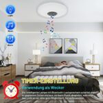 36W LED Deckenleuchte mit Bluetooth-Lautsprecher & Farbwechsel – Dimmbar für Jugendzimmer – Bild 4