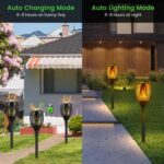 Lafhome Solar Flammenlicht 4er Set mit 33LED – Realistischer Flammeneffekt für Garten & Terrasse – Bild 3