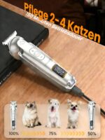 Oneisall 4-in-1 Tierhaarschermaschine – Leise Hundeschermaschine mit LCD & 120min Akku – Bild 6