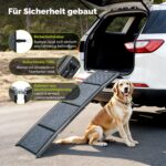 CO-Z Hunderampe 170cm klappbar – Gelenkschonender Fahrzeugeinstieg für Hunde bis 90kg – Bild 3